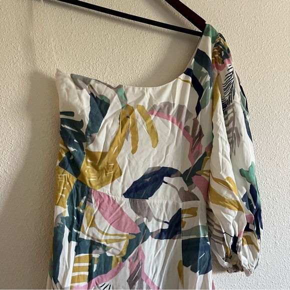 NWT L*Space Floral Josephine One Shoulder Maxi Dress Size 8 - Picture 4 of 11